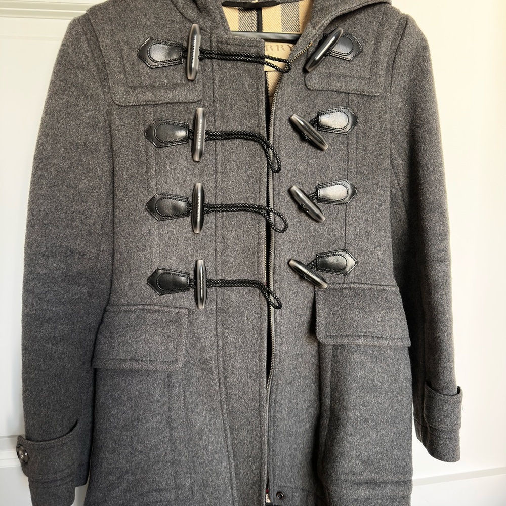 Burberry Brit Blackwell Gray Toggle Wool coat US size 2